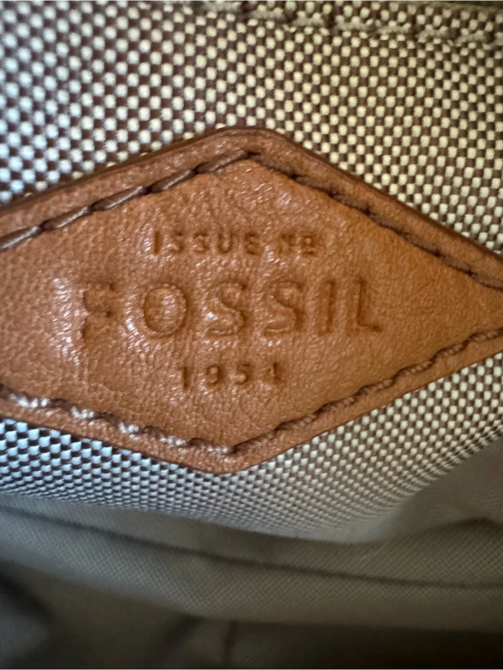 Fossil Cognac Leather Shoulder Bag